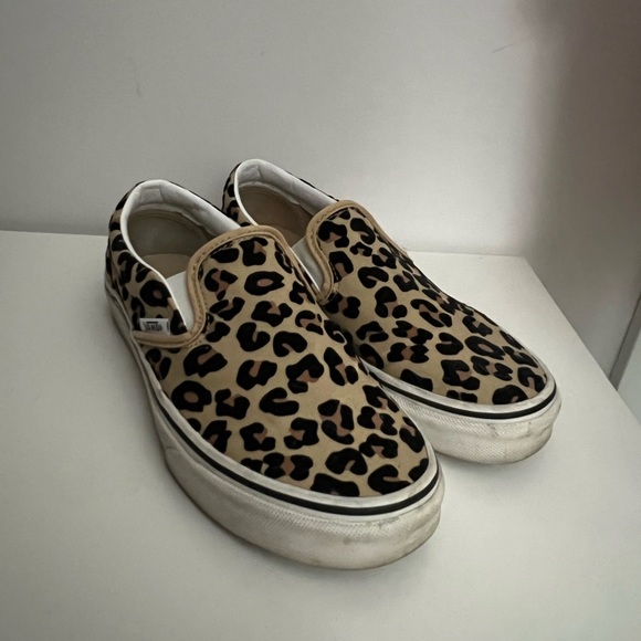 Vans Shoes - Leopard print slip on Vans